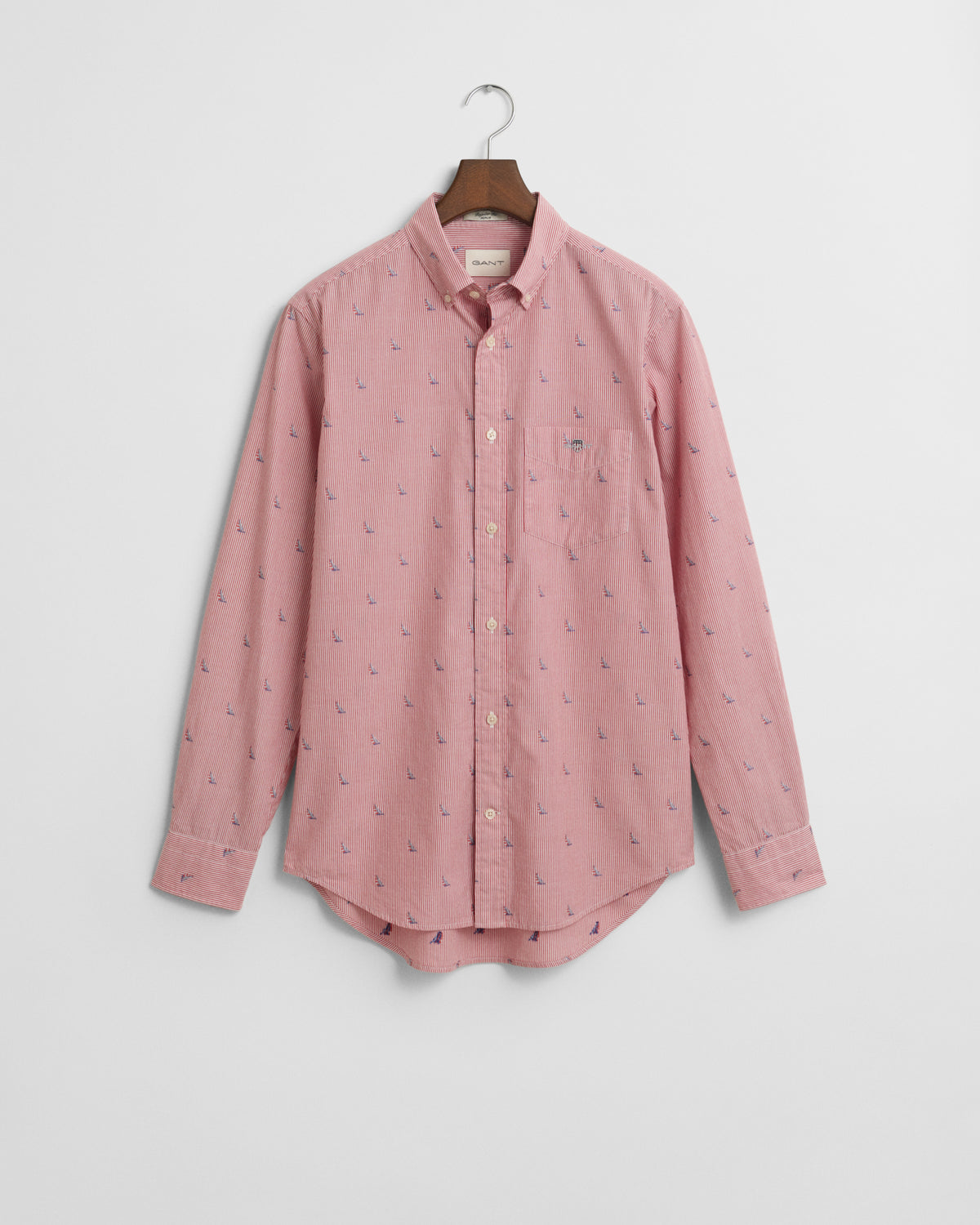RUBY RED, REG SAILING FIL COUPE SHIRT, FLAT-LAY BY GANT AU.