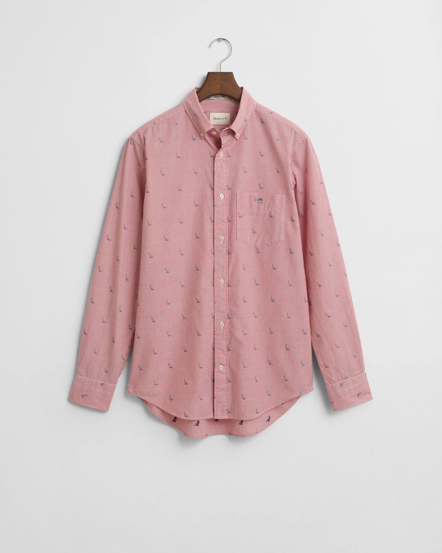 RUBY RED, REG SAILING FIL COUPE SHIRT, FLAT-LAY BY GANT AU.