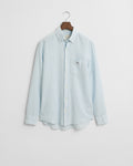 FRESH BLUE, REG COTTON LINEN STRIPE SHIRT, FLAT-LAY BY GANT AU.