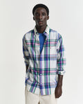 EGGSHELL, REG SEERSUCKER MADRAS SHIRT, FRONT-VIEW BY GANT AU.