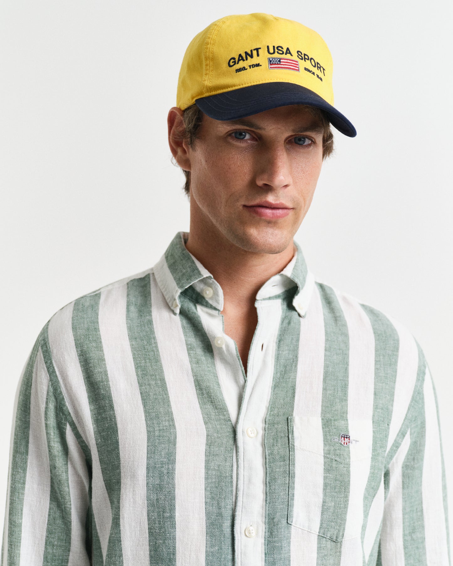 Regular Fit Bold Striped Cotton Linen Shirt