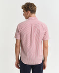 RUBY RED, REG SEERSUCKER STRIPE SS SHIRT, BACK-VIEW BY GANT AU.
