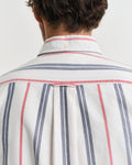 MODEL WEARING REG ARCHIVE OXFORD STRIPE