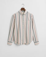EGGSHELL, REG ARCHIVE OXFORD STRIPE, FLAT-LAY BY GANT AU.