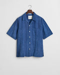 RICH BLUE, REL LINEN RESORT SHIRT, FLAT-LAY BY GANT AU.