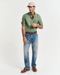 KALAMATA GREEN, REG SUNFADED VOILE SHIRT BY GANT AU.