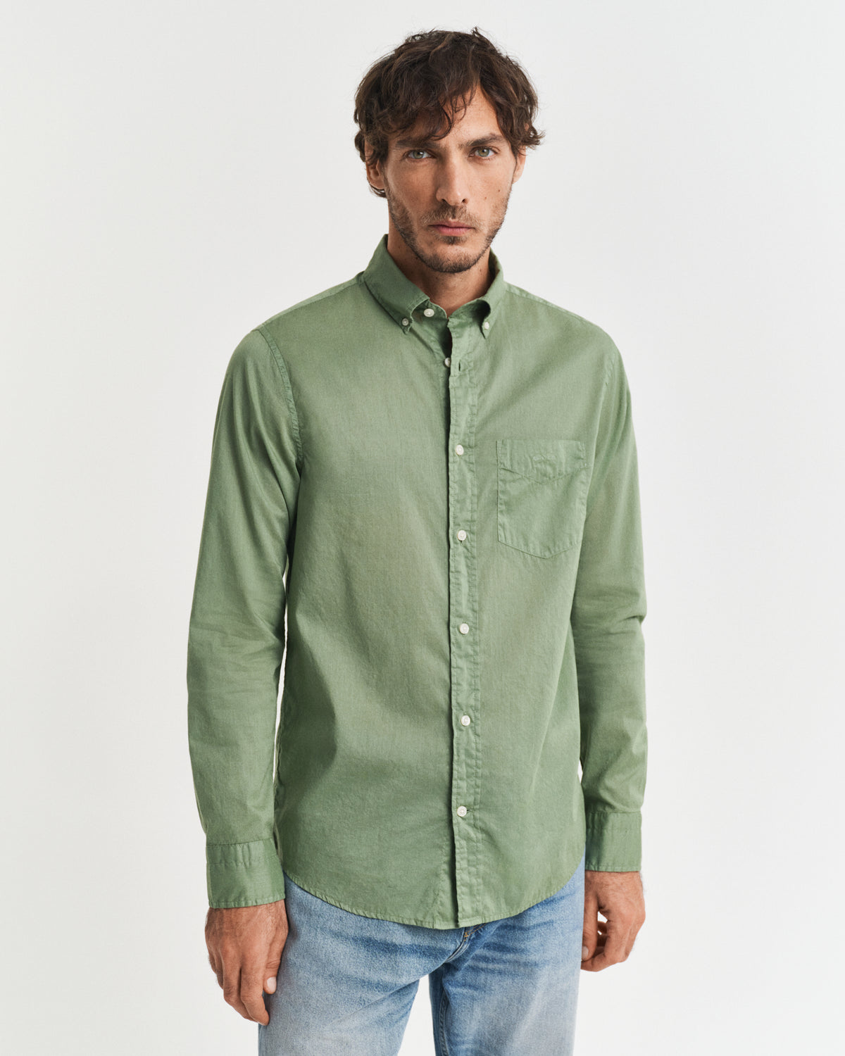 Regular Fit Sunfaded Voile Shirt