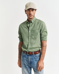 KALAMATA GREEN, REG SUNFADED VOILE SHIRT, FRONT-VIEW BY GANT AU.