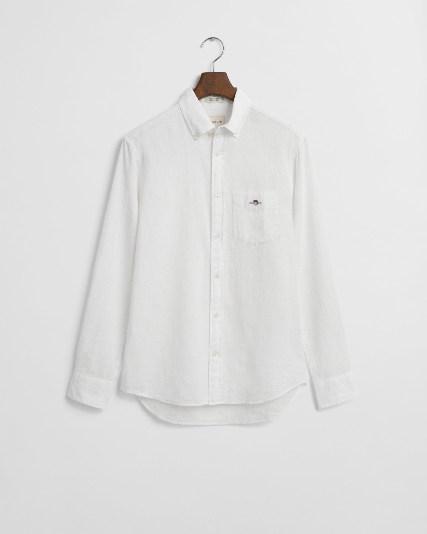 WHITE, REG COTTON LINEN SHIRT, FLAT-LAY BY GANT AU.