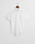 WHITE, REG COTTON LINEN SS SHIRT, FLAT-LAY BY GANT AU.