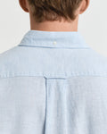 FRESH BLUE, REG COTTON LINEN SS SHIRT, CLOSE-UP BY GANT AU.