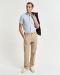 FRESH BLUE, REG COTTON LINEN SS SHIRT BY GANT AU.