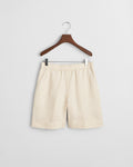 PUTTY, REL LINEN BLEND PULL ON SHORTS, FRONT-VIEW BY GANT AU.