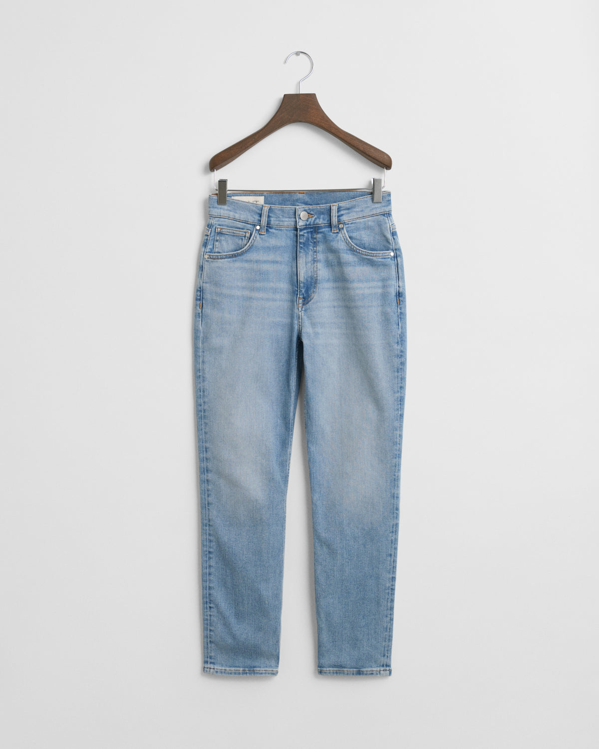 SEMI LIGHT BLUE, CROPPED SLIM STRETCH JEANS BY GANT AU.