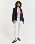 EGGSHELL, SLIM CROPPED WHITE JEANS BY GANT AU.