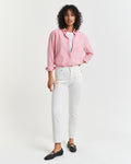 EGGSHELL, SLIM CROPPED WHITE JEANS, FRONT-VIEW BY GANT AU.