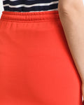 ORANGE RED, REG SHIELD JERSEY SKIRT, CLOSE-UP BY GANT AU.
