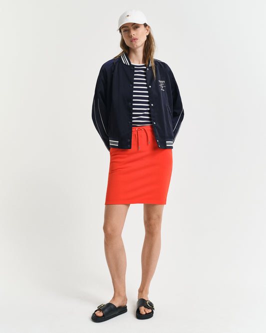 ORANGE RED, REG SHIELD JERSEY SKIRT BY GANT AU.