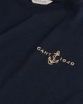 EVENING BLUE, EMBROIDERED ANCHOR SS T-SHIRT, CLOSE-UP BY GANT AU.