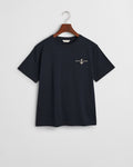 EVENING BLUE, EMBROIDERED ANCHOR SS T-SHIRT BY GANT AU.