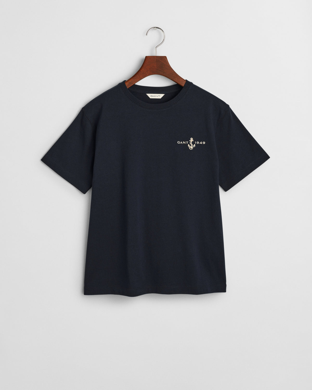 EVENING BLUE, EMBROIDERED ANCHOR SS T-SHIRT BY GANT AU.