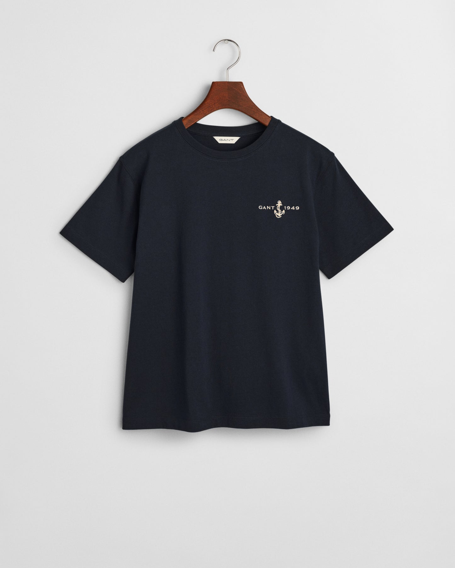 EVENING BLUE, EMBROIDERED ANCHOR SS T-SHIRT BY GANT AU.