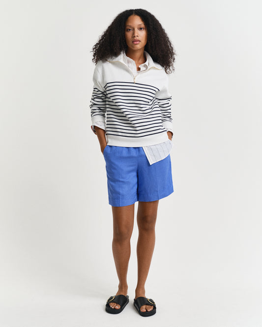EGGSHELL, BRETON RIB HALF ZIP SWEAT BY GANT AU.