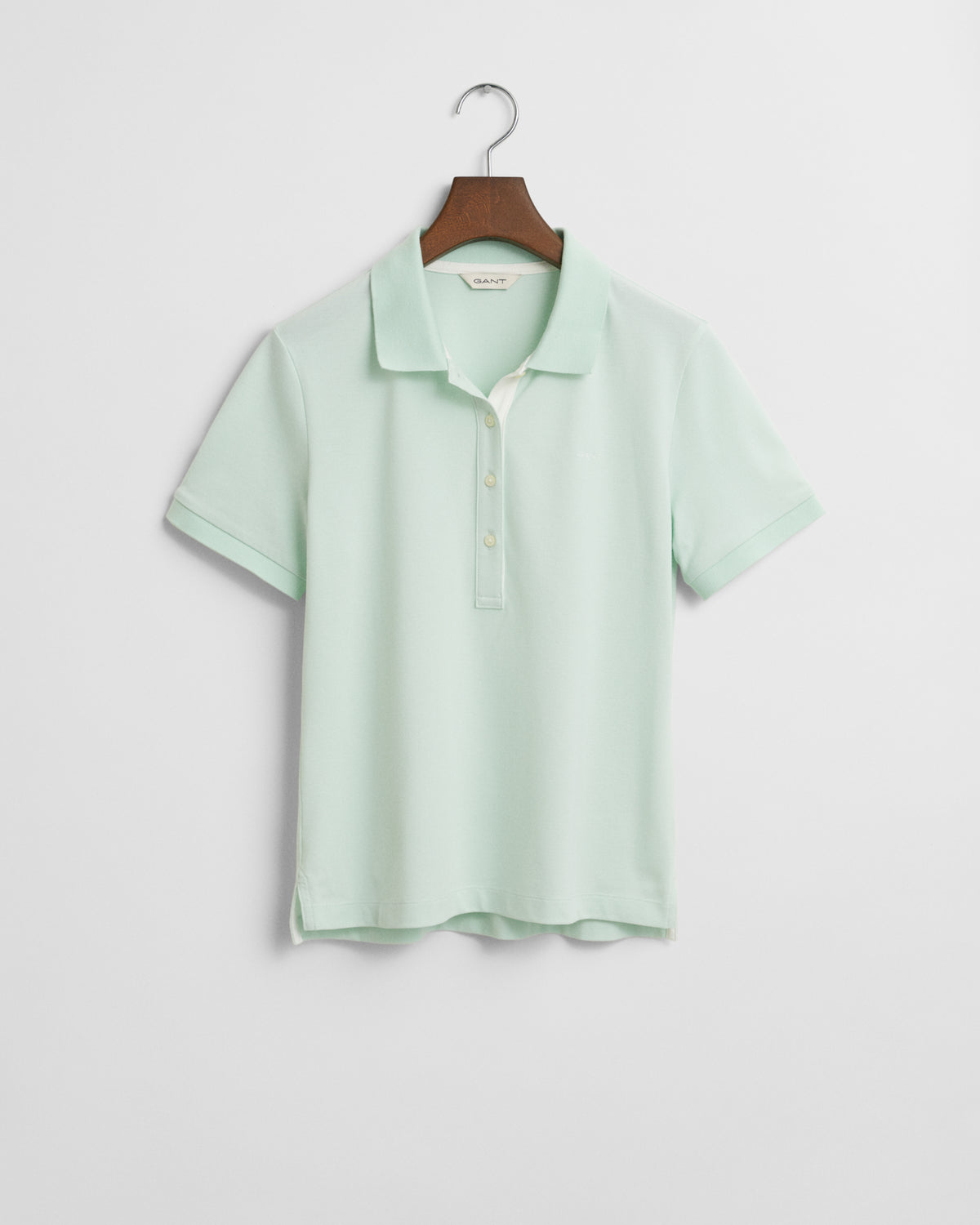 FADED MINT, CONTRAST COLLAR SS PIQUE POLO BY GANT AU.