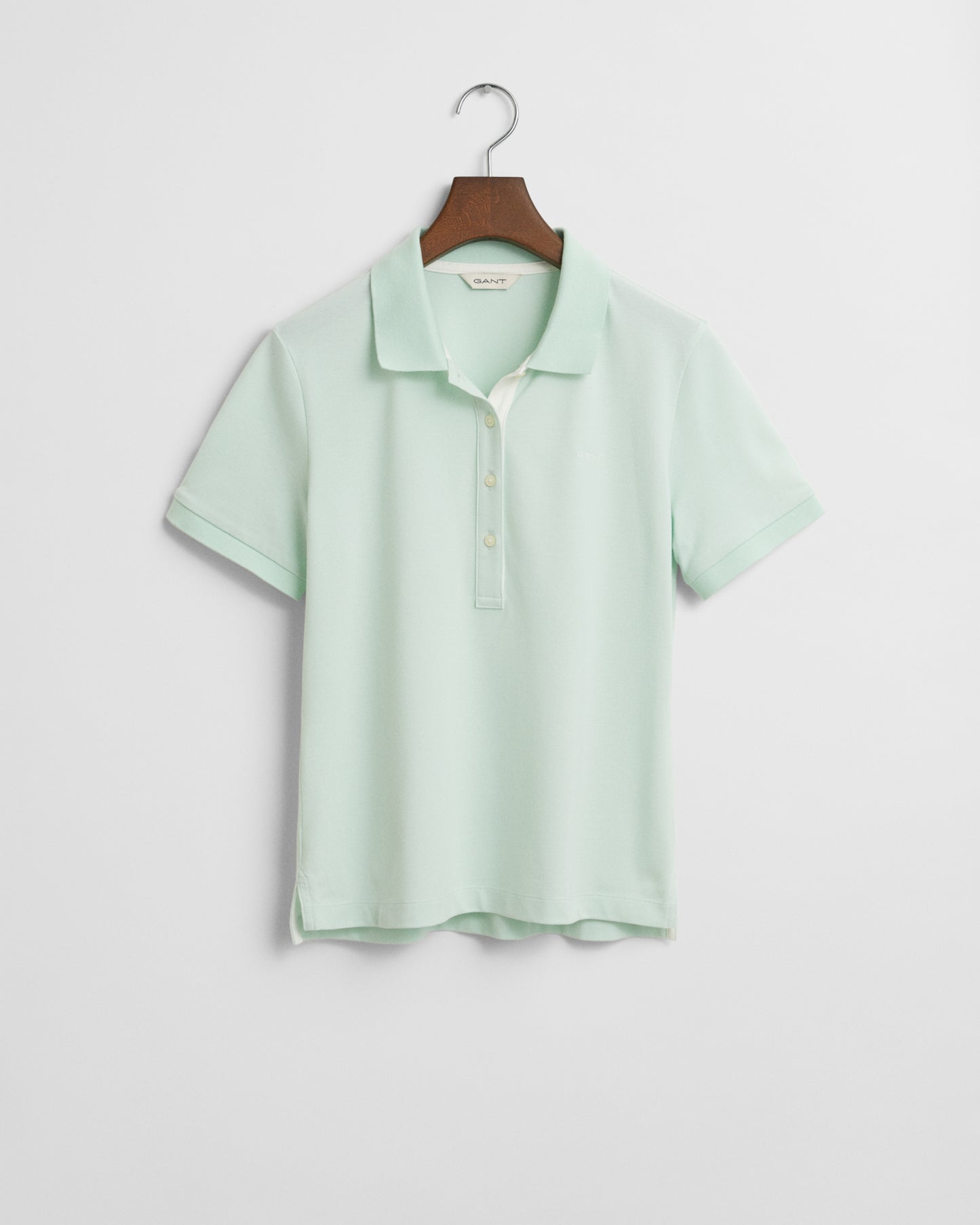 FADED MINT, CONTRAST COLLAR SS PIQUE POLO BY GANT AU.