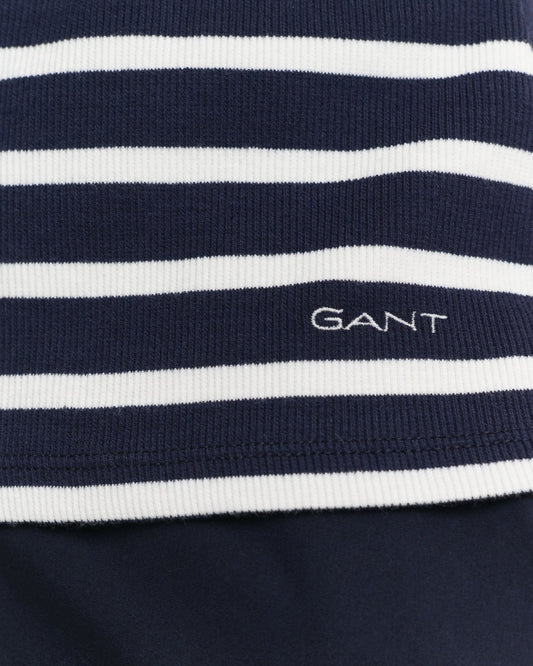 EVENING BLUE, STRIPED TANK TOP, CLOSE-UP BY GANT AU.