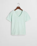 FADED MINT, REG SUNFADED SS V-NECK T-SHIRT, FLAT-LAY BY GANT AU.