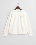 EGGSHELL, SHIELD C-NECK SWEAT, FLAT-LAY BY GANT AU.