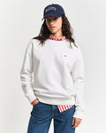 EGGSHELL, SHIELD C-NECK SWEAT, FRONT-VIEW BY GANT AU.