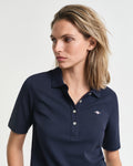 EVENING BLUE, SLIM SHIELD SS PIQUE POLO, CLOSE-UP BY GANT AU.