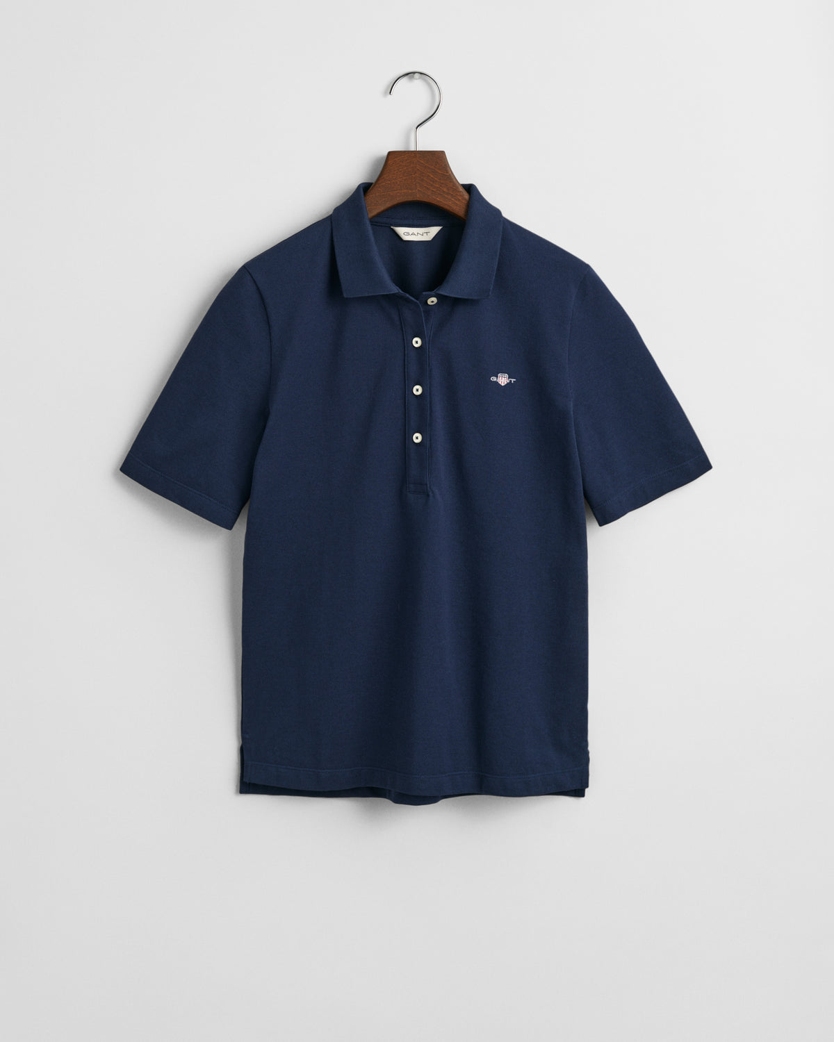 EVENING BLUE, SLIM SHIELD SS PIQUE POLO, FLAT-LAY BY GANT AU.