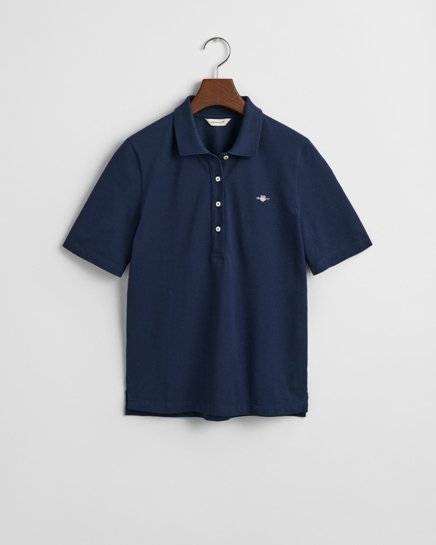 EVENING BLUE, SLIM SHIELD SS PIQUE POLO, FLAT-LAY BY GANT AU.