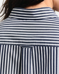 CLASSIC BLUE, REG CLASSIC POPLIN STRIPED SHIRT, CLOSE-UP BY GANT AU.