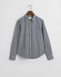 CLASSIC BLUE, REG CLASSIC POPLIN STRIPED SHIRT, FLAT-LAY BY GANT AU.