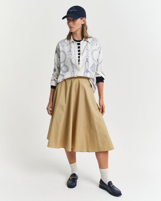 CREAM, REL SAILING PRINT SHIRT BY GANT AU.