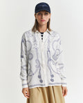 MODEL WEARING REL SAILING PRINT SHIRT