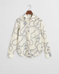 CREAM, REG SAILING PRINT COT SILK SHIRT, FLAT-LAY BY GANT AU.