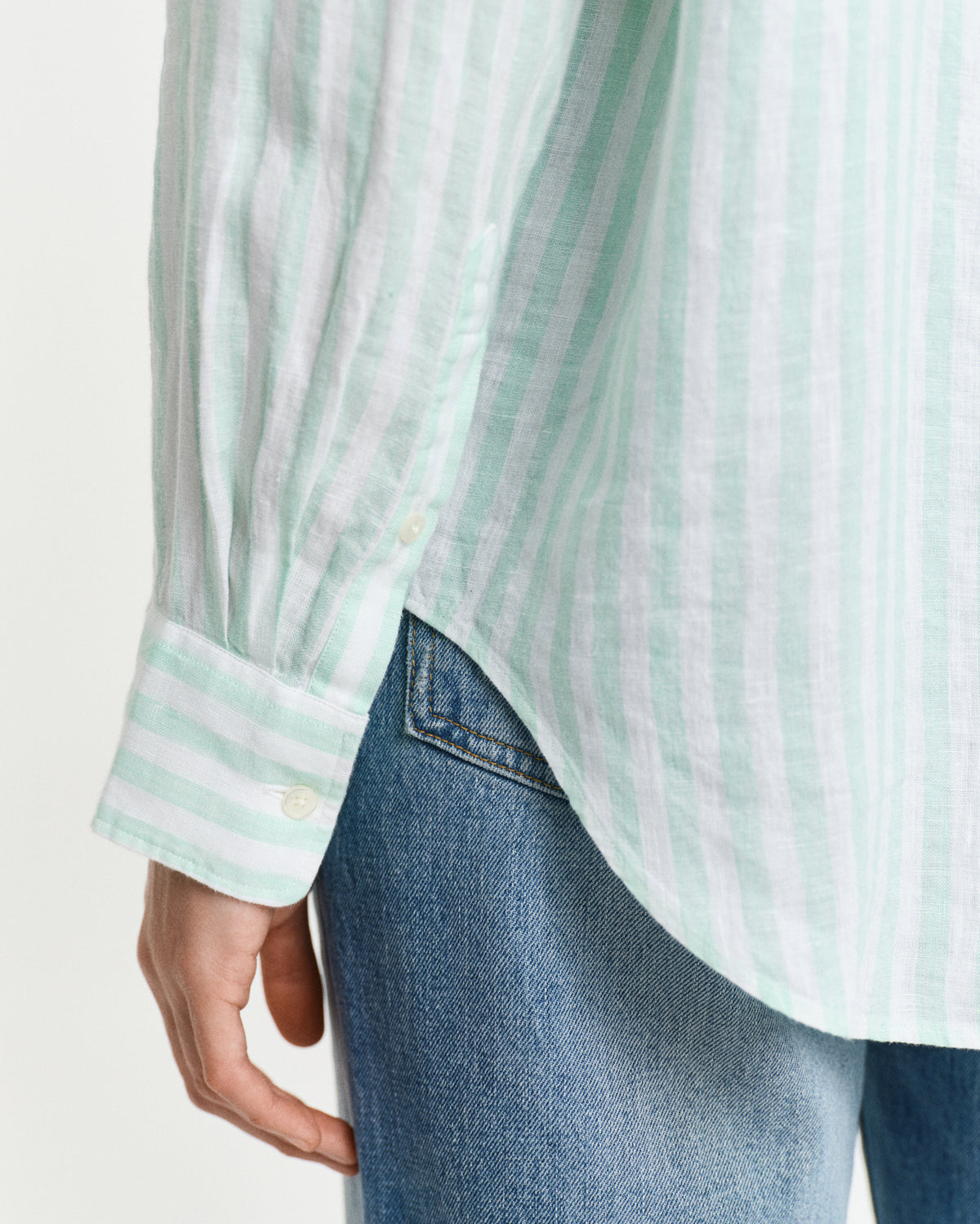 Relaxed Fit Striped Linen Shirt