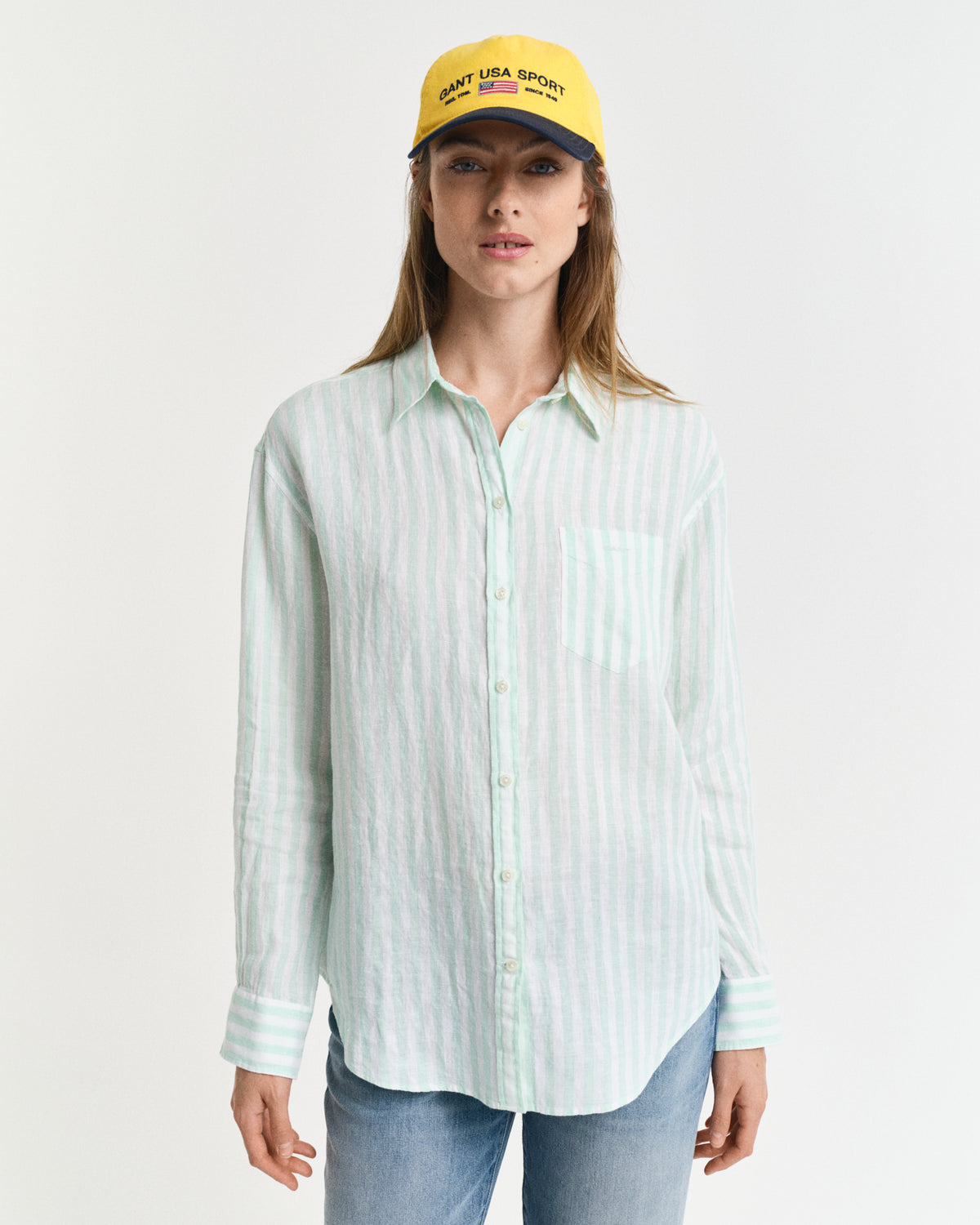 Relaxed Fit Striped Linen Shirt