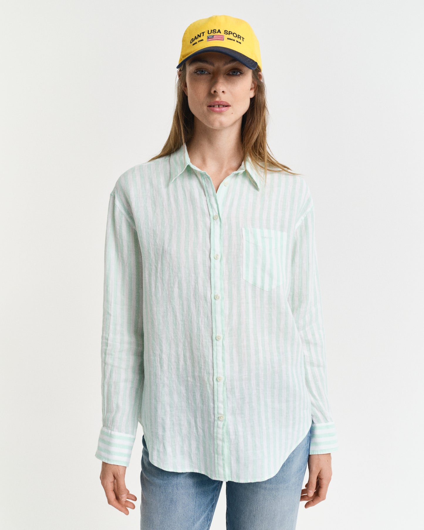 Relaxed Fit Striped Linen Shirt