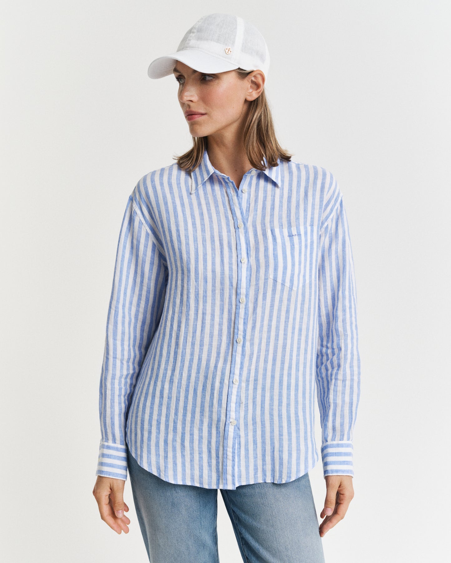 Relaxed Fit Striped Linen Shirt