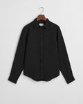 BLACK, REG LINEN SHIRT, FLAT-LAY BY GANT AU.