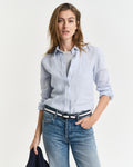 LIGHT BLUE, REG LINEN SHIRT, FRONT-VIEW BY GANT AU.