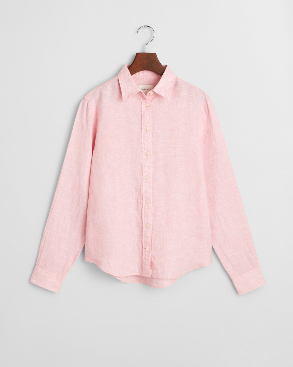 GERANIUM PINK, REG LINEN SHIRT, FLAT-LAY BY GANT AU.