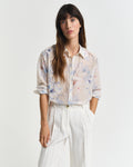 PUTTY, REL FLORAL PRINT COT SILK SHIRT, FRONT-VIEW BY GANT AU.