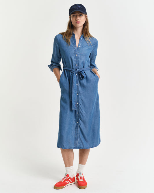 LIGHT INDIGO, REG CHAMBRAY SHIRT  DRESS BY GANT AU.